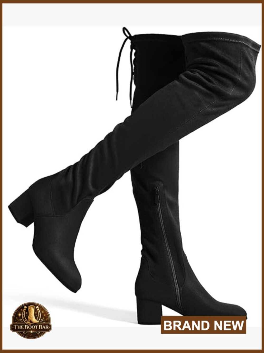 Over The Knee Thigh High Chunky Heel Boots Long Stretch Sexy Fall